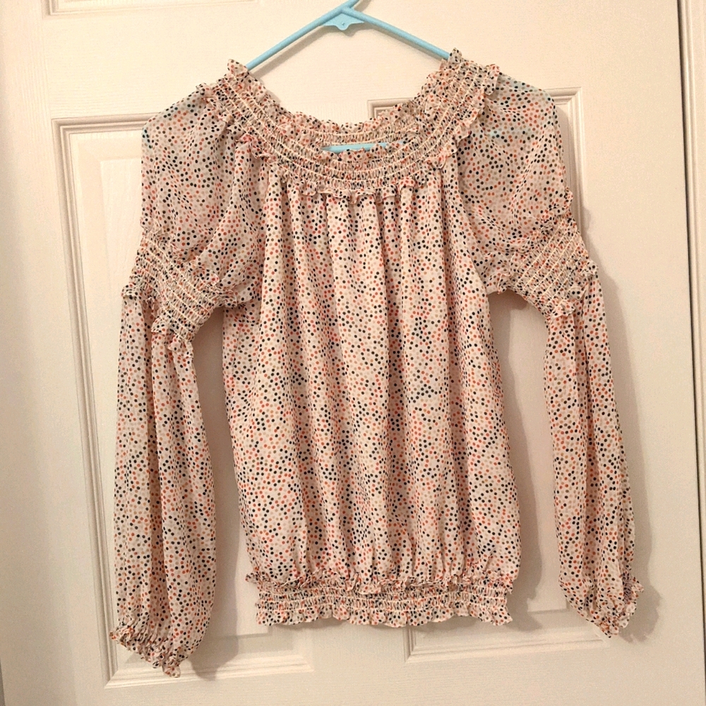 Max Studios Polka Dot Blouse, XS